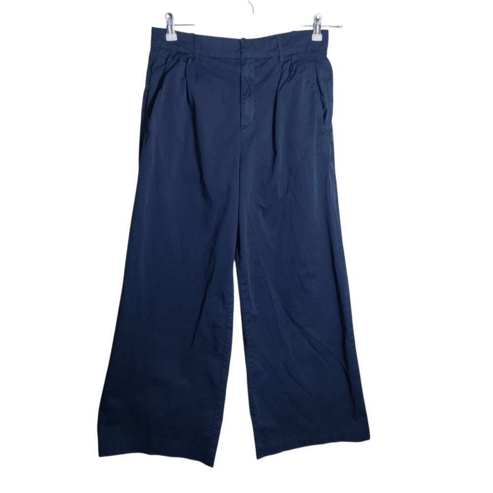 Everlane Easy Wide Leg Chino Pants Navy Blue Organic Cotton Size 8R